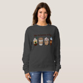 Sweatshirt Le sens de la vie Cute Coffee design (Devant entier)
