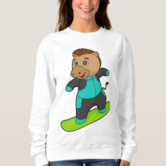 Sweatshirt Le snowboarder de Horse (Devant)