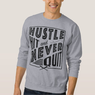 Sweatshirt Le softball de baseball frappe et ne cesse jamais