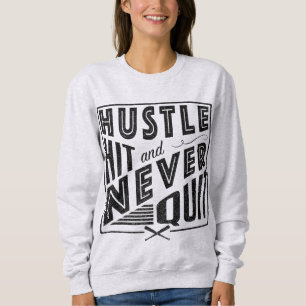 Sweatshirt Le softball de baseball frappe et ne cesse jamais