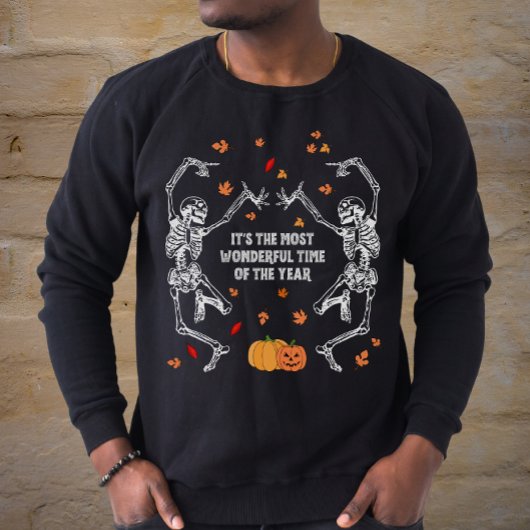 Sweatshirt Le squelette d'Halloween le temps le plus merveill