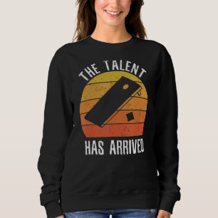 Sweatshirt Le Talent Est Arrivé Joueur Cornhole Vintage