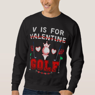 Sweatshirt Le thé de la Saint Valentin au golf - Amour pour l