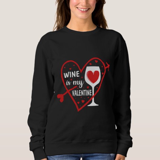 Sweatshirt Le Vin Valentin est mon Coeur Vin Valentin (Devant)