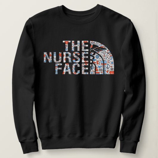 Sweatshirt Le visage de l'infirmière, Sweatshirt, RN LPN, inf (Design devant)