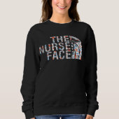 Sweatshirt Le visage de l'infirmière, Sweatshirt, RN LPN, inf (Devant)