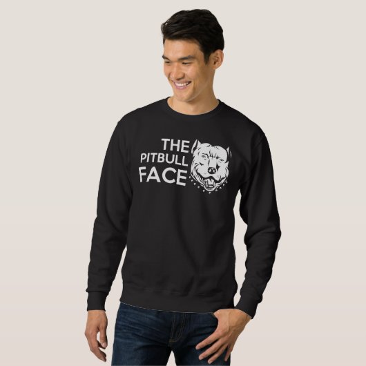 Sweatshirt Le visage Pitbull 424 (Devant entier)
