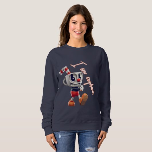 Sweatshirt Le voyage Animé de Cuphead (Devant entier)