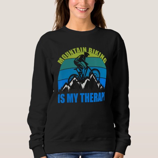 Sweatshirt Le VTT est ma thérapie (Devant)