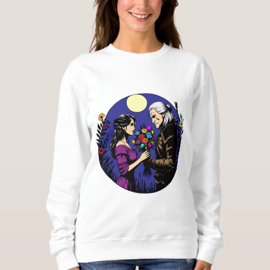 Sweatshirt Le Witcher et Yennefer avec un bouquet (Devant)