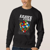 Sweatshirt Leave No Cube Unsolved Speedsolving Cubing Cuber S (Devant)