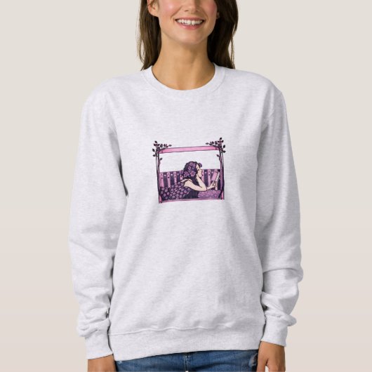Sweatshirt Lecteur vintage Art Nouveau (Devant)