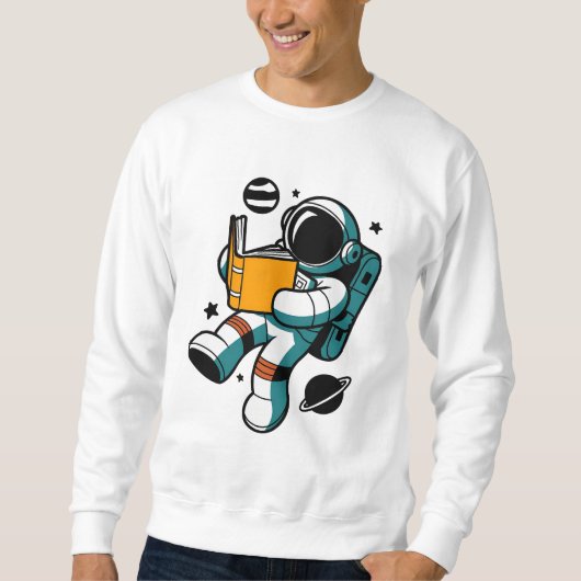 Sweatshirt Lecture astronaute : Apprendre à zéro gravité (Devant)