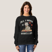 Sweatshirt Lecture Chat Livre Animaux Kitten Smart Lecture Ve (Devant entier)