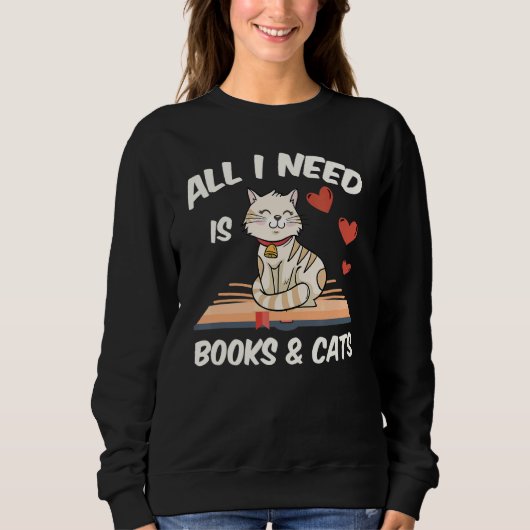 Sweatshirt Lecture Chat Livre Animaux Kitten Smart Lecture Ve (Devant)