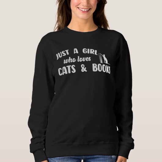 Sweatshirt Lecture Chat Propriétaire Fille Qui Aime Chats Et  (Devant)