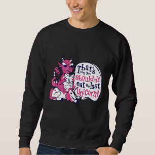Sweatshirt Lecture De Dragon Sur Une Créature Mythique Unicor