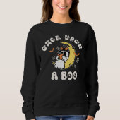 Sweatshirt Lecture de fantôme cosy une fois sur un Boo Hallow (Devant)