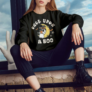 Sweatshirt Lecture de fantôme cosy une fois sur un Boo Hallow