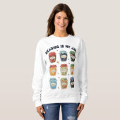 Sweatshirt Lecture Est Mon Livre De Jam Lover Bookish (Devant entier)