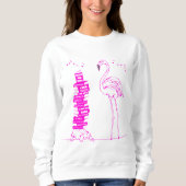 Sweatshirt Lecture Flamant rose (Devant)