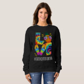 Sweatshirt Lecture Interventionniste Aimer Ananas Cravate d'é (Devant entier)