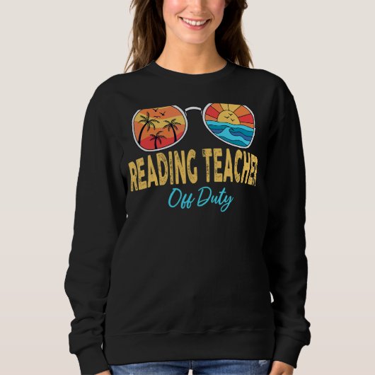 Sweatshirt Lecture Professeur hors service Lunettes de soleil (Devant)
