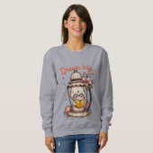 Sweatshirt Lecture Whimsical Bouddha Lantern Design (Devant entier)