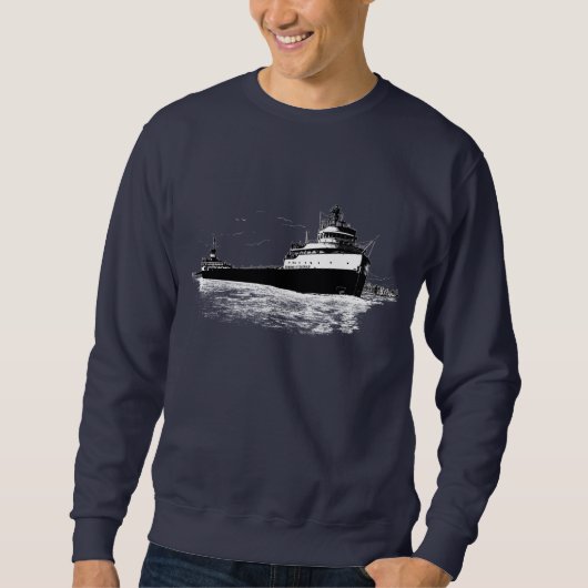 Sweatshirt L'Edmund Fitzgerald sur la rivière St. Clair (Devant)