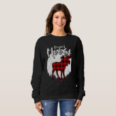 Sweatshirt Legend Moose Red Plaid Buffalo Correspondance fami (Devant entier)