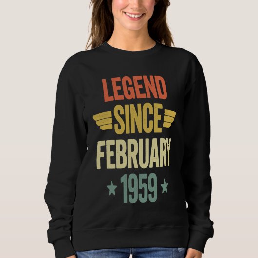 Sweatshirt Legend Since February 1959 (Devant)