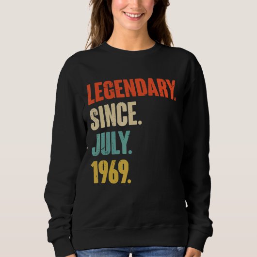 Sweatshirt Légendaire depuis juillet 1969 53 ans 53e annivers (Devant)