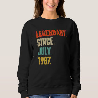 Sweatshirt Légendaire depuis juillet 1987 35 ans 35e annivers