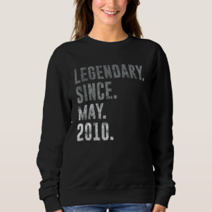 Sweatshirt Légendaire depuis mai 2010 12e anniversaire Vintag