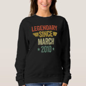 Sweatshirt Legendary Since March 2010 (Devant)