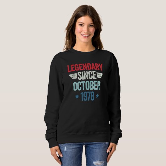 Sweatshirt Legendary Since October 1978_1 (Devant entier)
