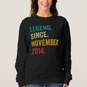 Sweatshirt Légende de 8 ans depuis novembre 2014 8e anniversa