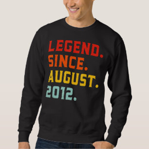 Sweatshirt Légende depuis août 2012 10 ans Vintage 10e