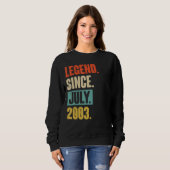 Sweatshirt Légende depuis juillet 2003 19 ans 19e anniversair (Devant entier)