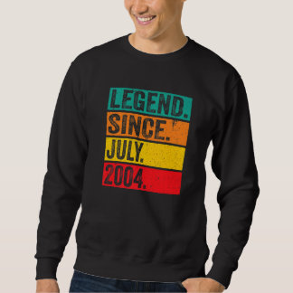 Sweatshirt Légende depuis juillet 2004 18 ans 18e anniversair