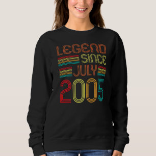 Sweatshirt Légende depuis juillet 2005 17 ans 17e anniversair
