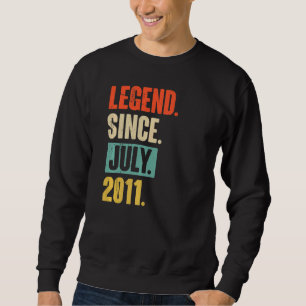 Sweatshirt Légende depuis juillet 2011 11 ans 11e anniversair