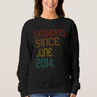Sweatshirt Légende depuis juin 2014 8e anniversaire 8 ans Vi