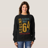 Sweatshirt Légende Depuis Mai 1964 Pour 58 Ans 58e Naissance (Devant entier)