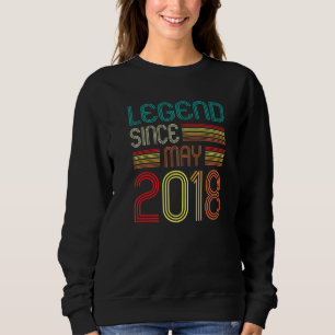 Sweatshirt Légende depuis mai 2018 4ème anniversaire 4 ans Vi