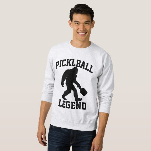 Sweatshirt Légende drôle de Bigfoot Pickleball (Devant entier)