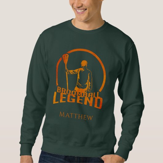 Sweatshirt Légende du Broomball sur mesure Cute Sports (Devant)