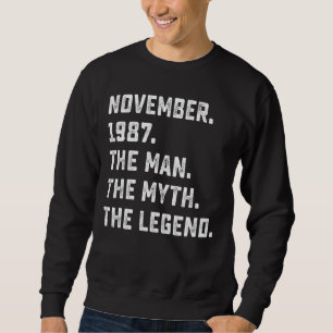 Sweatshirt Légende du mythe masculin novembre 1987 35e annive