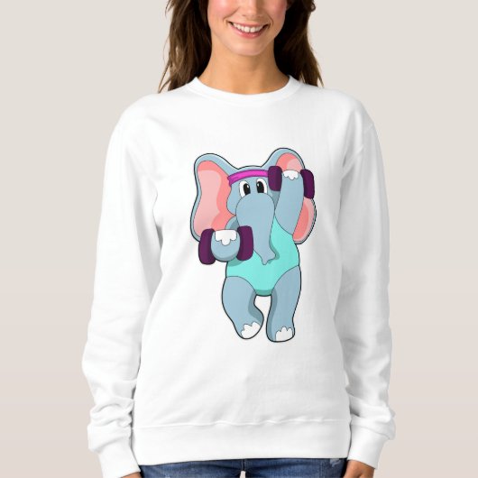 Sweatshirt L'éléphant à l'état de force avec les cloches (Devant)