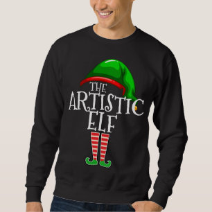 Sweatshirt L'Elfe Artistique Correspondant Famille Cadeau De